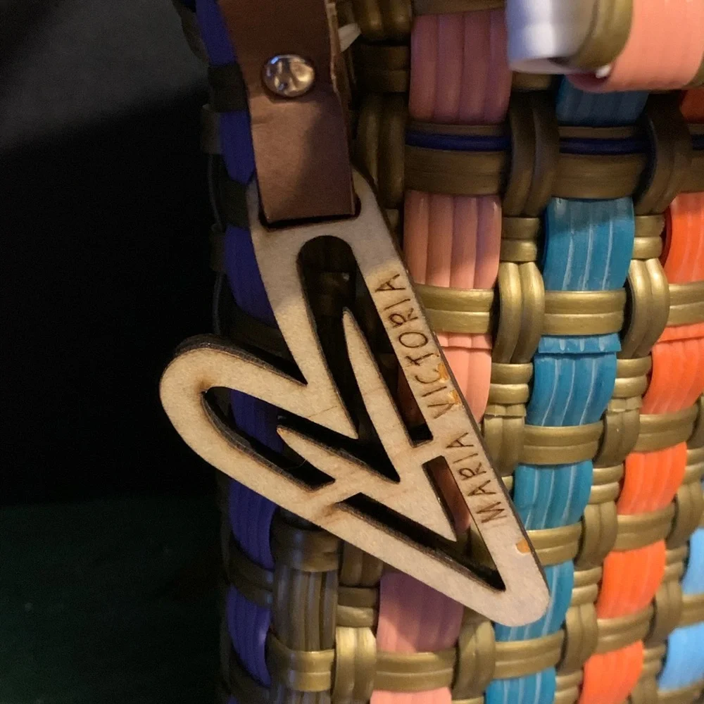 Maria Victoria Woven Rainbow Wristlet - Picture 4 of 5